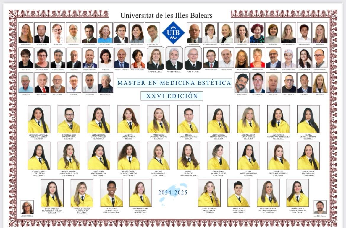 Orla de la XXVI edición del Máster de Formación Permanente en Medicina Estética